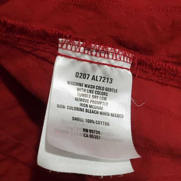 Womens Colombia Long Sleeved Red Shirt w/ Textured Dots Size Med. - Picture 5 of 16